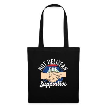 Not Belizean But Supportive Country Traveler - Stoffbeutel - Schwarz - Vorne