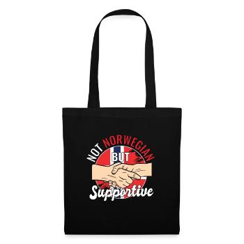 Not Norwegian But Supportive Country Traveler - Tote Bag - black - Front
