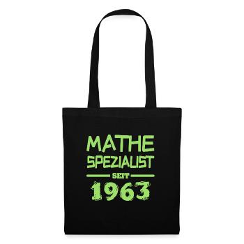Mathespezialist 1963 - Stoffbeutel - Schwarz - Vorne