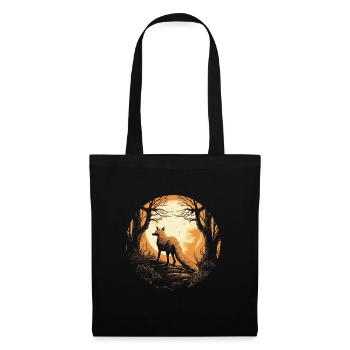 Fox Forest Moon Fable, conte de fées mythique - Sac en tissu - noir - Devant