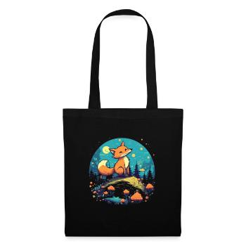 Fox Forest Moon Fable Mythical Fairy Tale - Tote Bag - black - Front