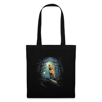 Fox Forest Moon Fable Mythical Fairy Tale - Tote Bag - black - Front
