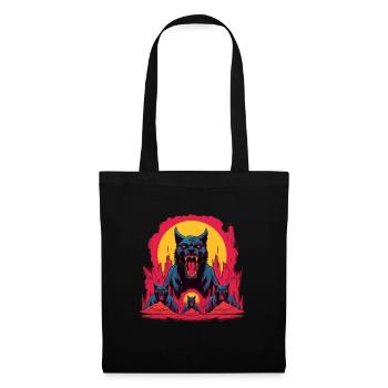Dog Wolf Werewolf Cerberus Hellhound myth - Tote Bag - black - Front