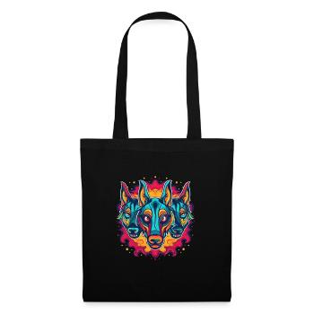 Dog Wolf Werewolf Cerberus Hellhound myth - Tote Bag - black - Front