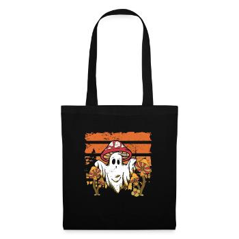 Spooky Season Forest Boo Ghost Mushroom - Stoffbeutel - Schwarz - Vorne