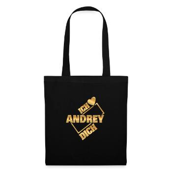 Andrey als Couple - Stoffbeutel - Schwarz - Vorne