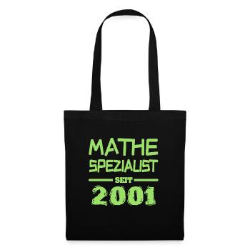 Mathespezialist 2001 - Stoffbeutel - Schwarz - Vorne