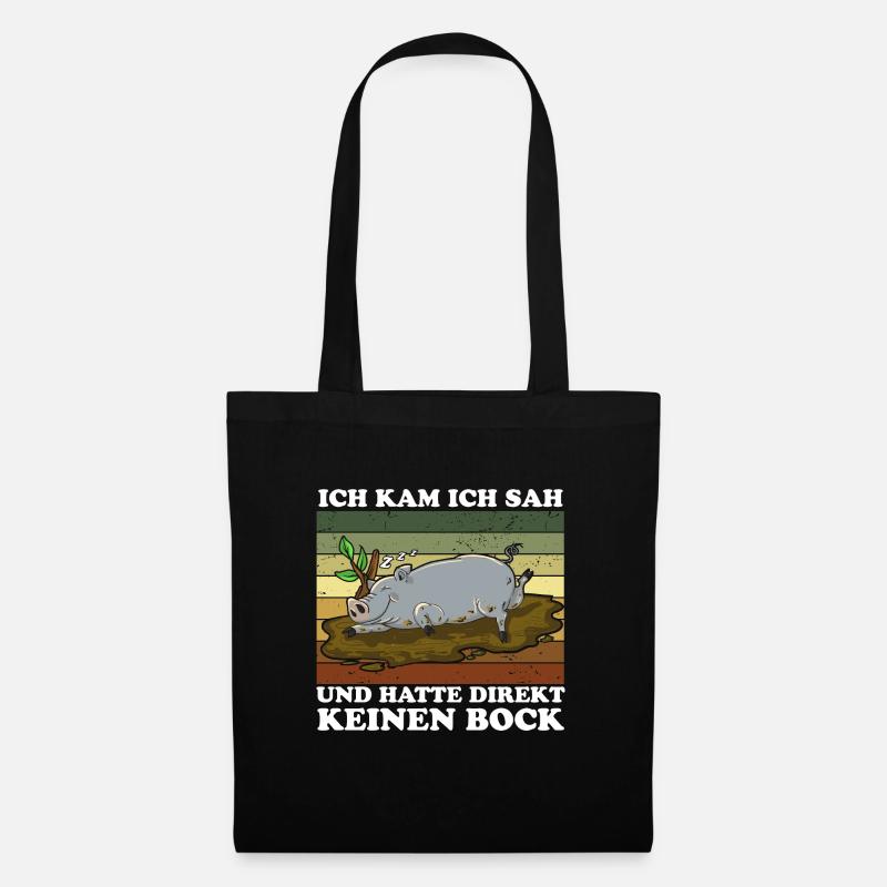 Ich Kam Ich Sah Und Hatte Direkt Keinen Bock - Stoffbeutel - Schwarz