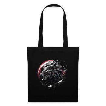 Mecha Tier Tiger Wolf Fuchs Drache Cyborg - Stoffbeutel - Schwarz - Vorne