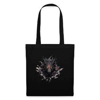 Mecha Tier Tiger Wolf Fuchs Drache Cyborg - Stoffbeutel - Schwarz - Vorne