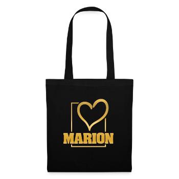 Cœur Marion - Sac en tissu - noir - Devant