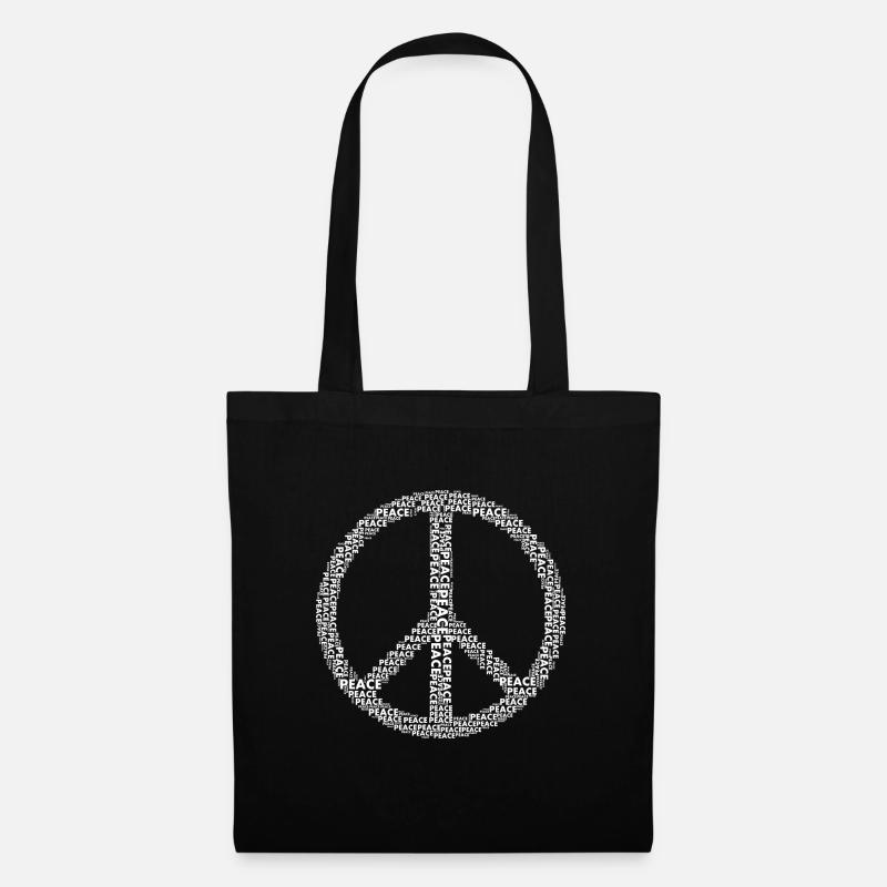Peacezeichen - Stoffbeutel - Schwarz