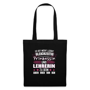 lehrerin - Stoffbeutel - Schwarz - Vorne