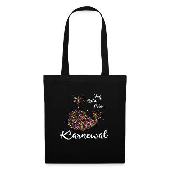 Ich Bin Ein Karnewal Konfetti Fasching Karneval - Stoffbeutel - Schwarz - Vorne