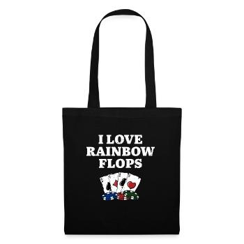 I Love Rainbow Flops Poker Card Games Poker Player - Tote Bag - black - Front