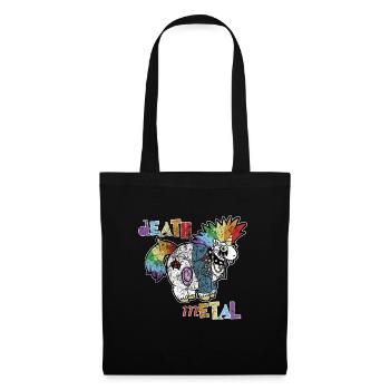 Death Metal Einhorn Musik Metal Head Rocker Heavy - Stoffbeutel - Schwarz - Vorne