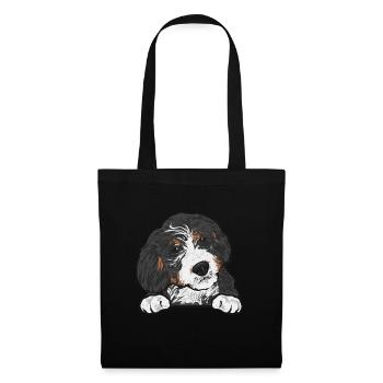 Cadeau pour chien Bernedoodle - Sac en tissu - noir - Devant