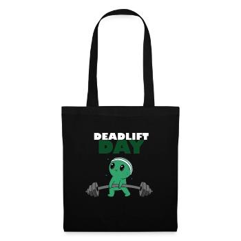 Journée de levage de terre, dynamophilie, sport, - Sac en tissu - noir - Devant