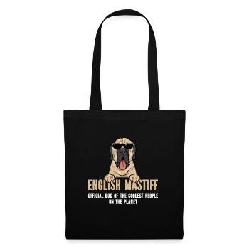 Mastiff Chien Vieux Mastiff anglais - Sac en tissu - noir - Devant