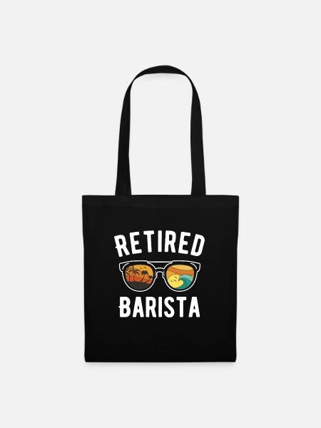 Beachy Retirement Vibes für kaffeebegeisterte - Stoffbeutel - Schwarz