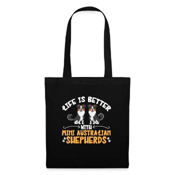 Berger australien miniature - Sac en tissu - noir - Devant