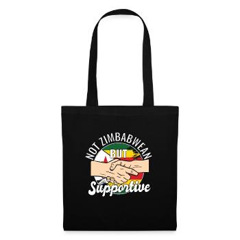 Not Zimbabwean But Supportive Country Traveler - Stoffbeutel - Schwarz - Vorne