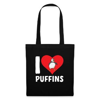 puffin puffin auke birds Lunde - Tote Bag - black - Front