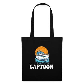 Captoon Captain Papa Pontoon King Father's Day - Tote Bag - black - Front