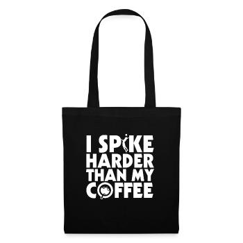 Funny I Spike Harder Than My Coffee Spiker Volleyb - Tote Bag - black - Front