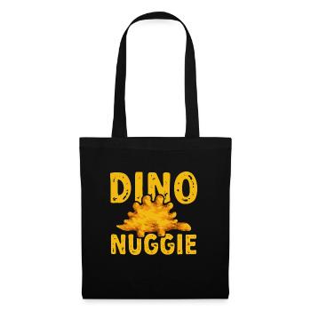Dino Nuggets Dinosaurier Chicken Nuggets - Stoffbeutel - Schwarz - Vorne