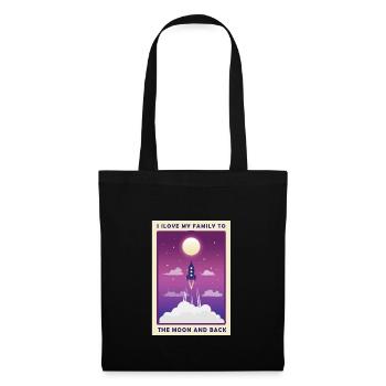 Rocket Moon Space Family Love Gift - Tote Bag - black - Front