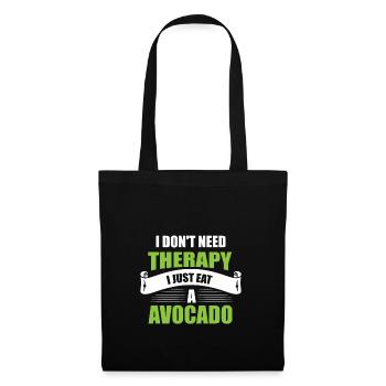 Avocado - Stoffbeutel - Schwarz - Vorne
