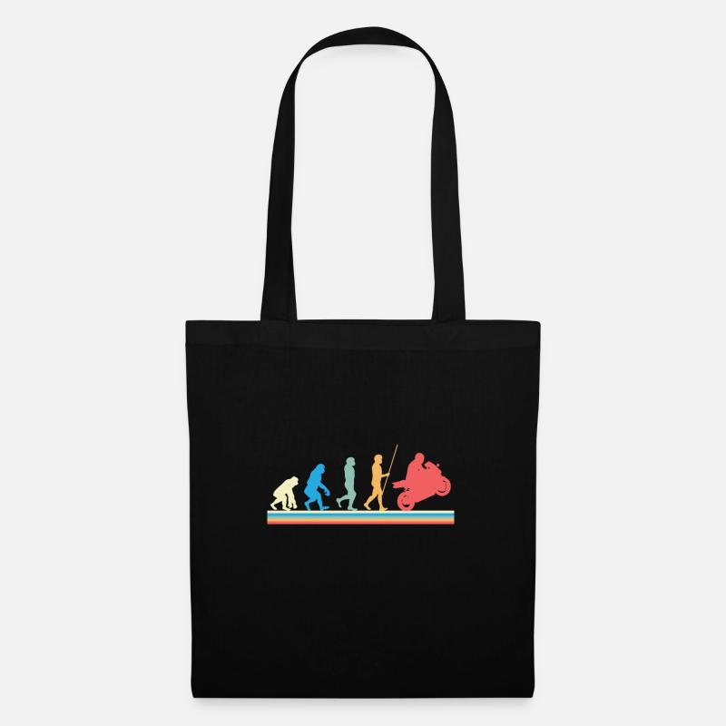Motorcycle Evolution - Tote Bag - black