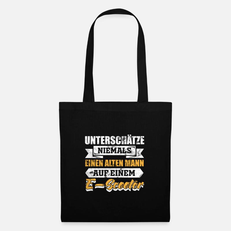 eScooter Roller witzige Sprüche Geschenk - Stoffbeutel - Schwarz