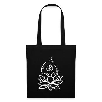 Yoga Meditation Geschenk - Stoffbeutel - Schwarz - Vorne