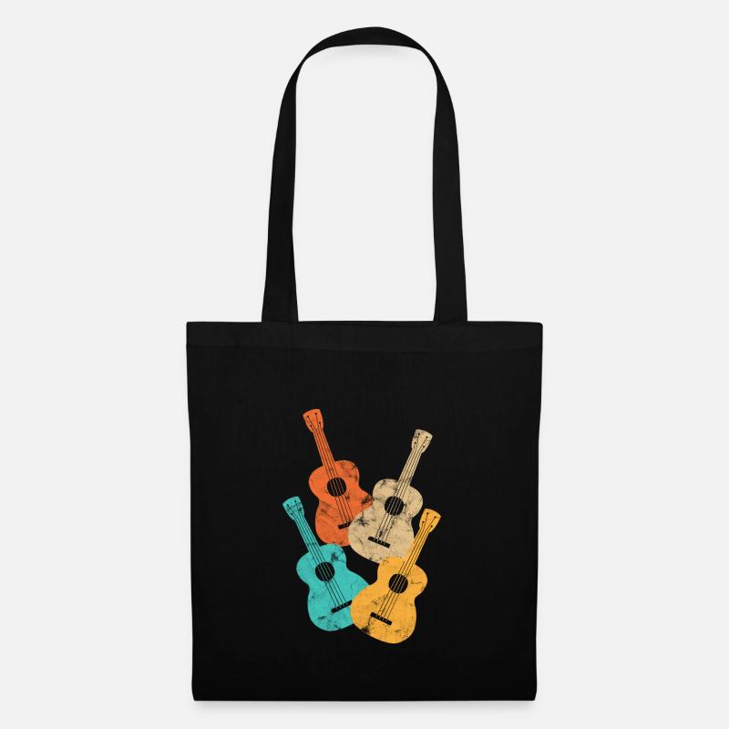 Ukulele Retro - Tote Bag - black