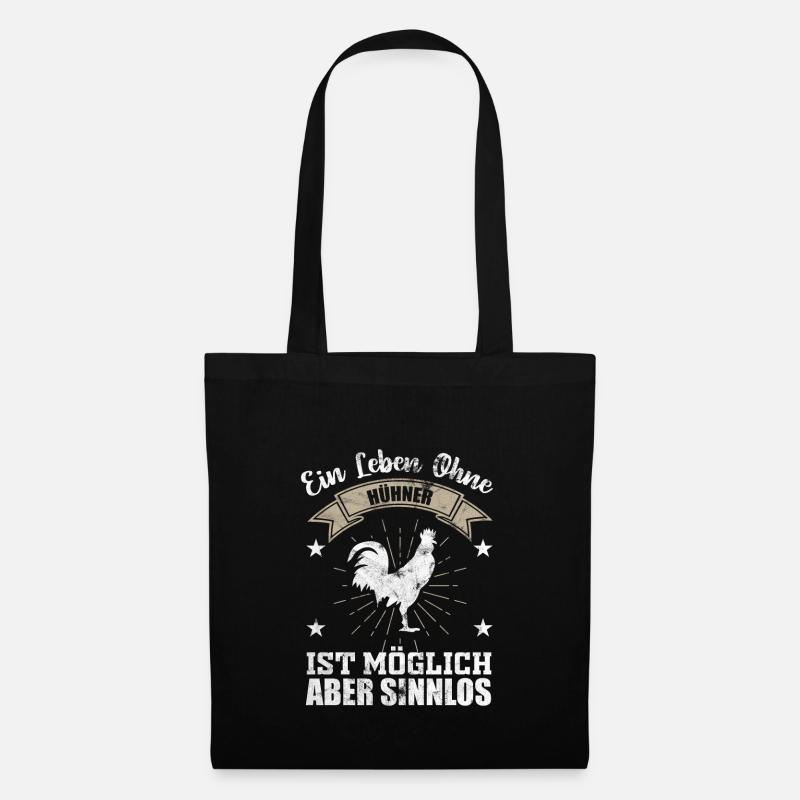 Huhn - Stoffbeutel - Schwarz