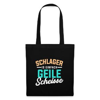 Schlager - Stoffbeutel - Schwarz - Vorne