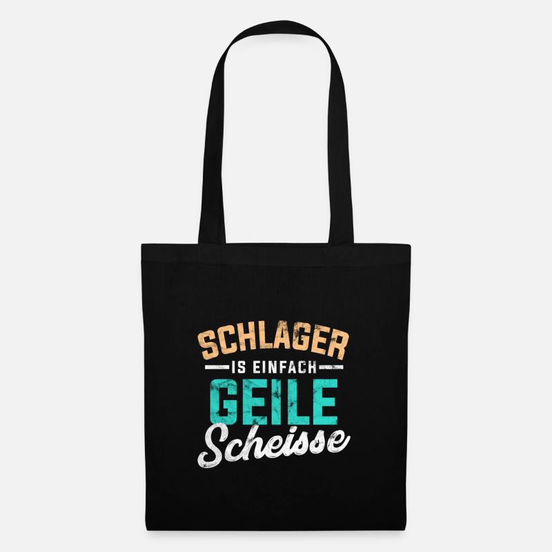 Schlager Popmusik - Stoffbeutel - Schwarz