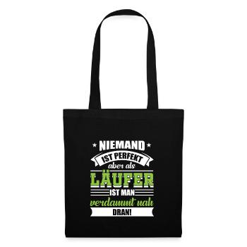 Cadeau de coureur de jogging - Sac en tissu - noir - Devant