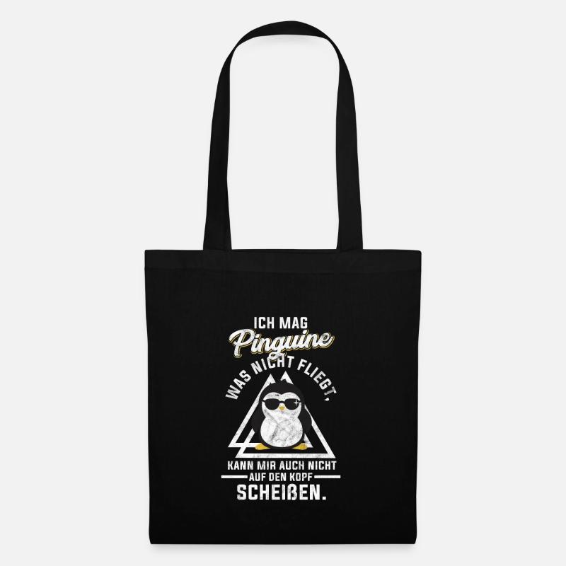 Cadeau de pingouin - Sac en tissu - noir