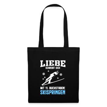 Skispringen - Stoffbeutel - Schwarz - Vorne