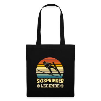 Skispringer Legende - Stoffbeutel - Schwarz - Vorne