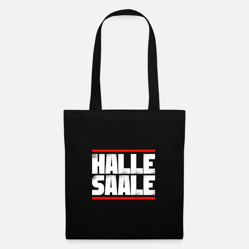 Halle Saale - Stoffbeutel - Schwarz
