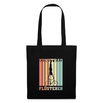 Kunstradfahrer Kunstrad Flüsterer Geschenk - Stoffbeutel - Schwarz - Vorne