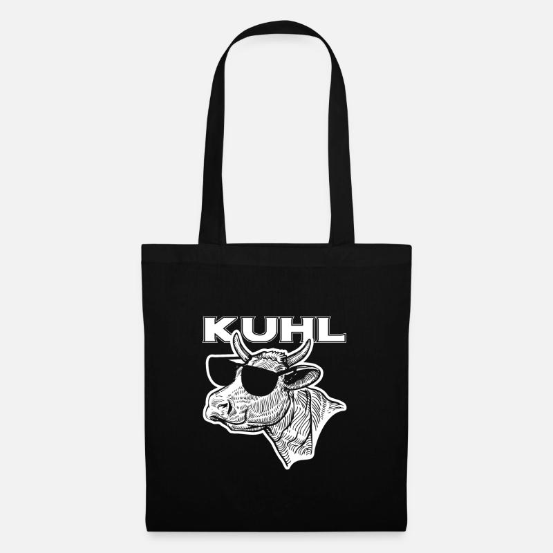 Landwirt Kuh Milchbauer Kuhl Geschenk - Stoffbeutel - Schwarz
