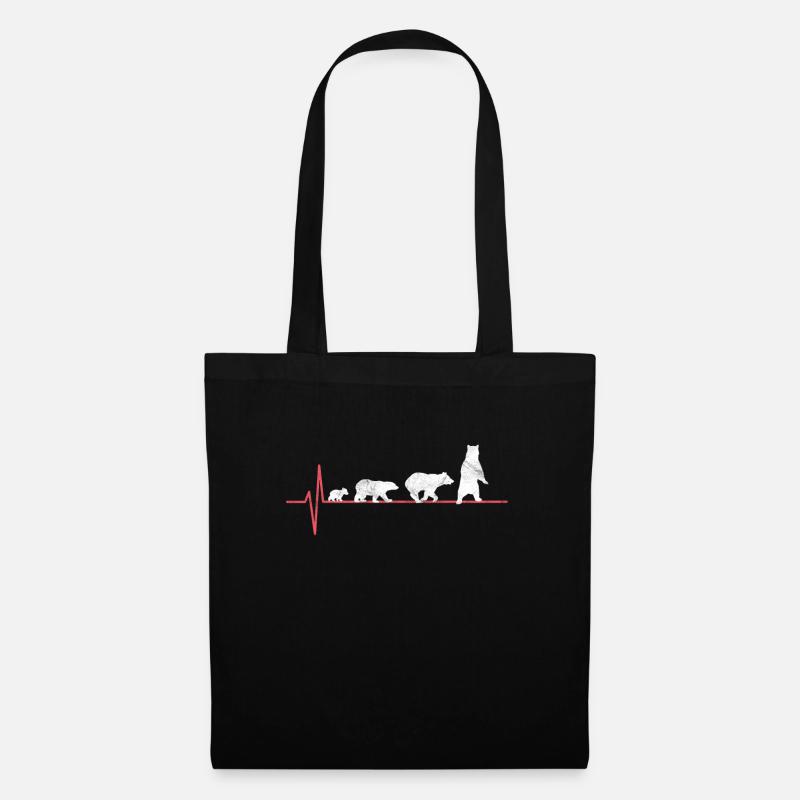 Polar bear bear gift - Tote Bag - black