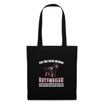 Rottweiler Tierliebe - Stoffbeutel - Schwarz - Vorne