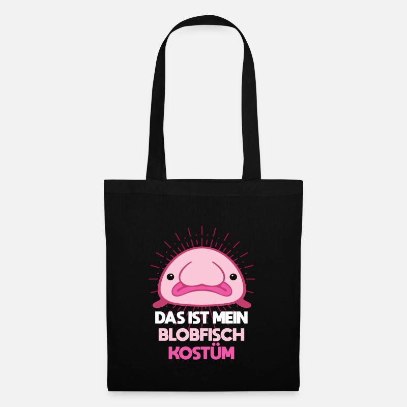 Das ist mein Blobfisch Kostüm - Stoffbeutel - Schwarz
