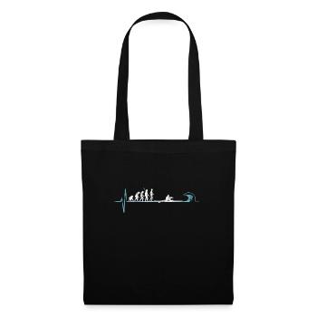 Évolution de l'aviron d'un rameur - Sac en tissu - noir - Devant